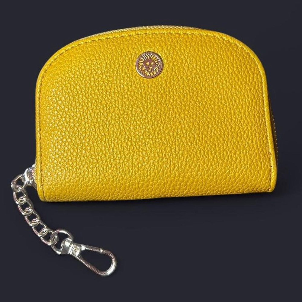 Bright Yellow Anne Klein Half Moon Clip-on Wallet (NWOT)